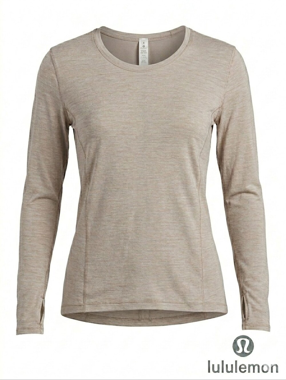 Lululemon Sweat Times Crewneck Long Sleeve Top Gray Size 4 Thin Running Tee